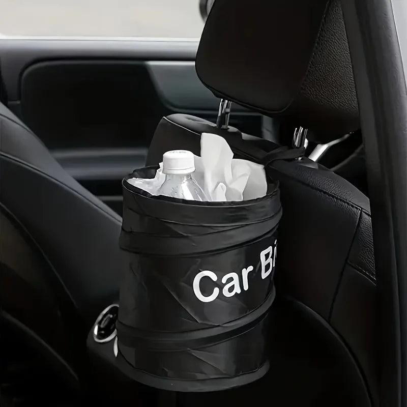 Foldable Portable Trash Can Leakproof Polyamide Hanging Waste Bin for Car Home Office Camping Travel Outdoor Use