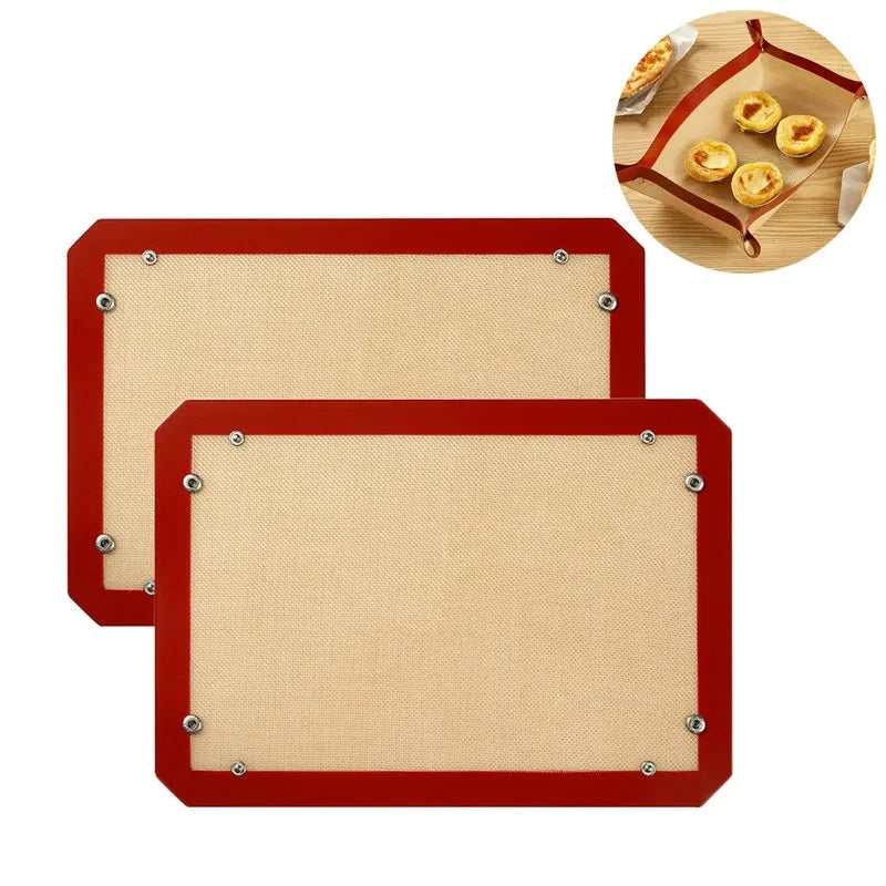 BUYYES Baking Mat Silicone Leakproof Cookie Tray Non-stick Baking Basket Heat Resistant Oven Liner Home Kitchen Tools Baking Mat