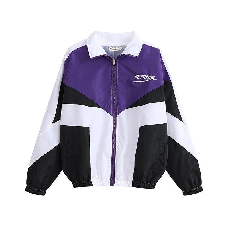 Spring Fall Varsity Jacket Men Patchwork Embroidery Bomber Jacket Casual Street Loose Zipper Coat Women Couple College Jackets