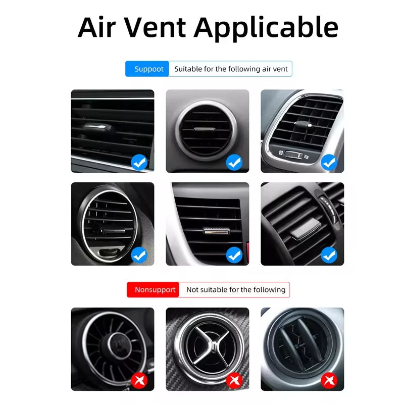 Magnetic Car Phone Holder Stand Air Vent 360° Rotation Car Mount GPS Smartphone Mobile Support Bracket for Any Model Phone