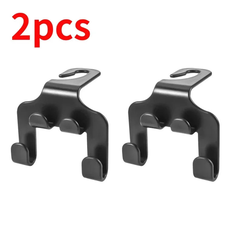 Car Seat Headrest Hook Hanger Black Storage Organizer Universal For Handbag Purse Coat Fit Universal Vehicle Car Holder