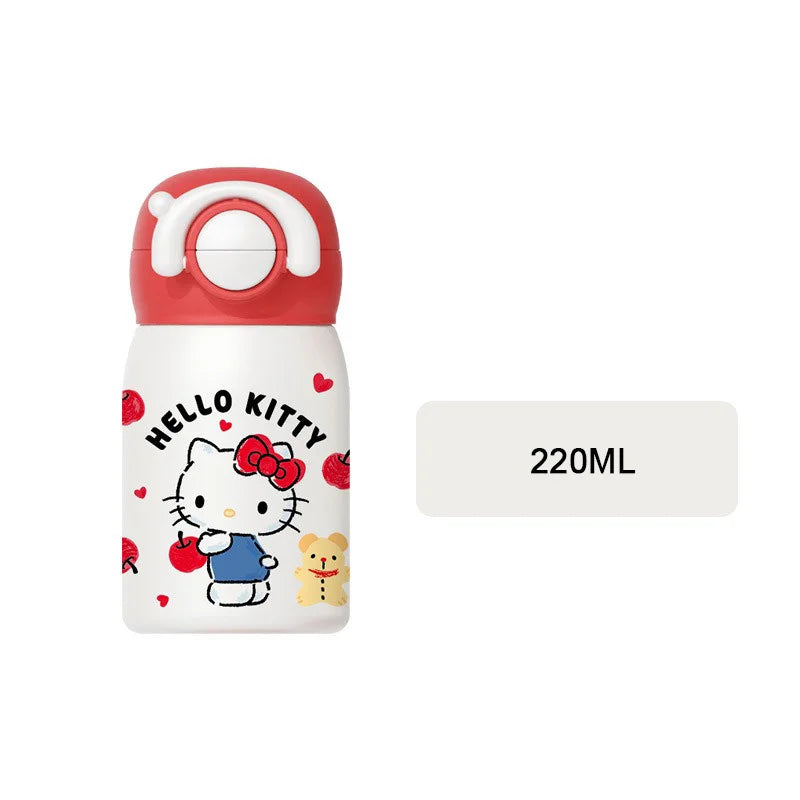 X&W Cartoon Insulated Cup HelloKitty Red Apple Series Thermal Mug Keep Hot&Cold Water Cup Portable Outdoor Travel/Camp Drinkware