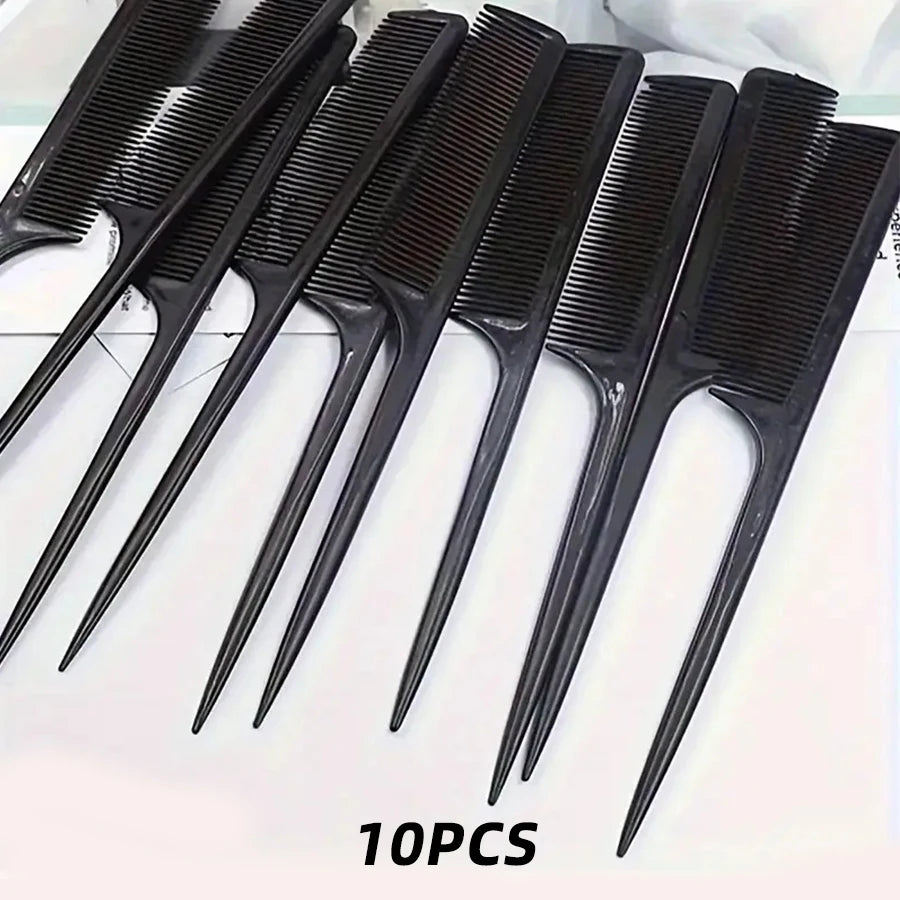 5/10/20pcs Rat Tail Comb Set, Heat Resistant Anti-Static Hair Styling Combs for Salon, Professional Hairdressing Tools
