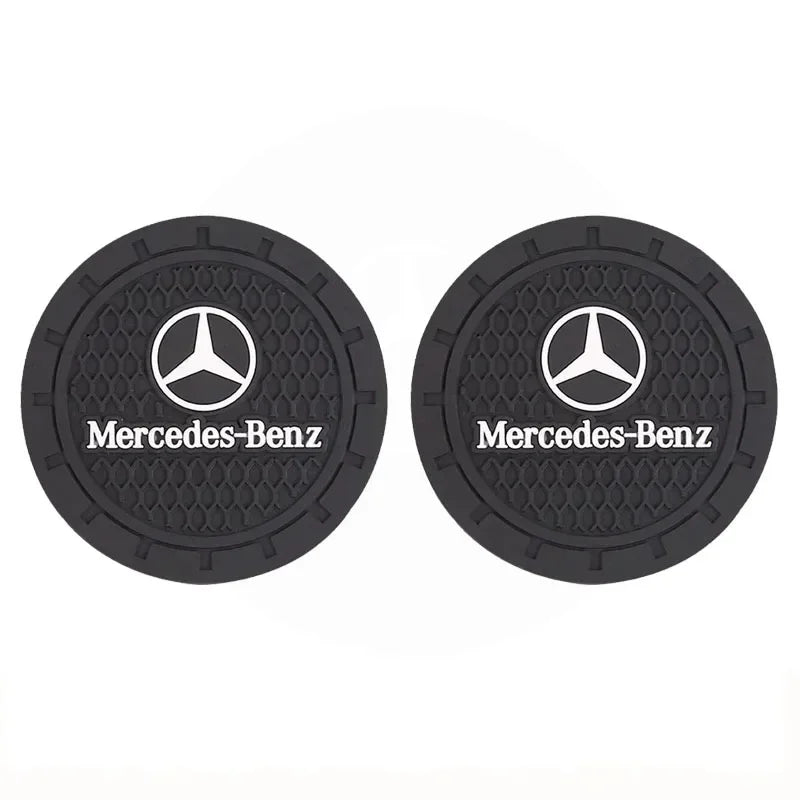 Car Cup Holder Coaster Non‑Slip Silicone Cup Pad Waterproof For Mercedes‑Benz AMG C E A S Class GLA GLC GLB W204 W205 W212 W213