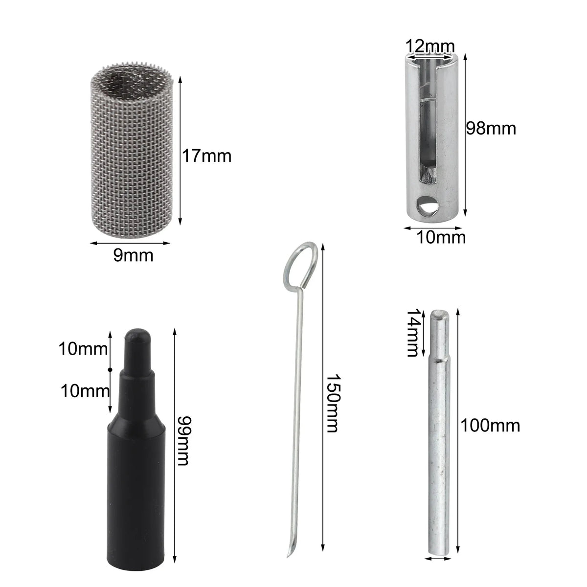 14pcs Glow Parking Heater Special Repair Tool Atomizing Mesh Thimble Wrench Kit Heater Ignition Maintenance Tool