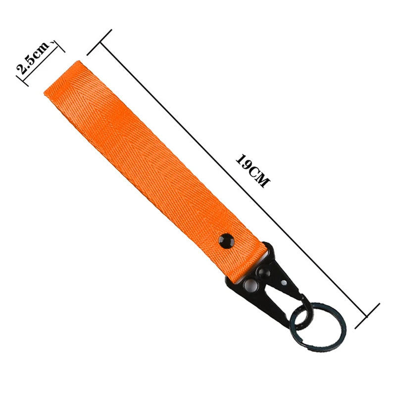 Hot Universal Car Keychain Lanyard Hanging Strap with Metal Key Holder key Ring Lanyard for JDM Car Motorcycle Keychain Key Ring