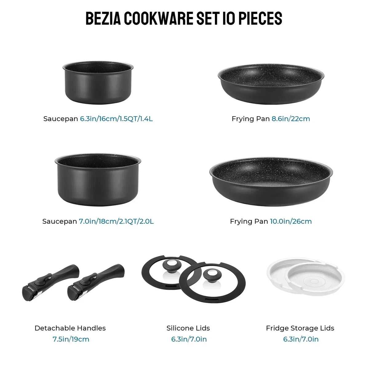 Nonstick Stackable Pots and Pans