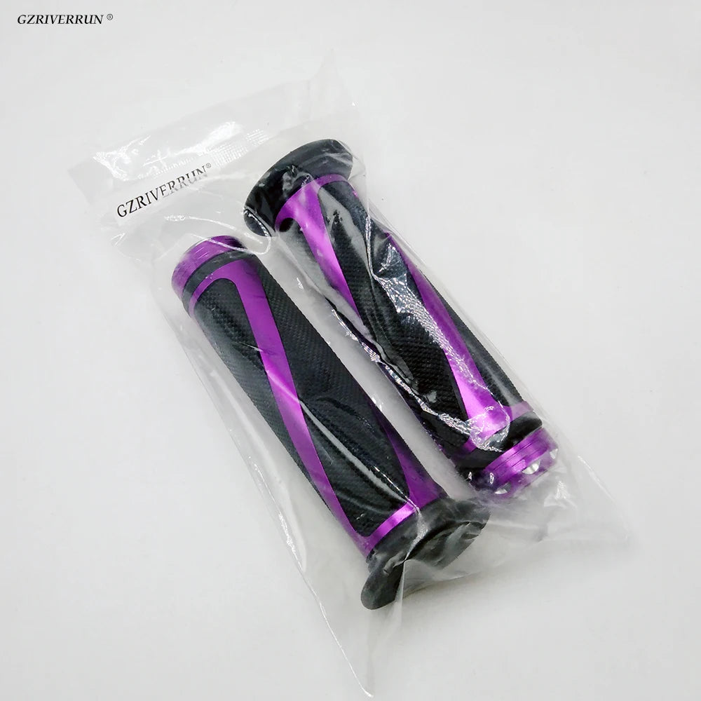 Motorcycle Grips 7/8inch Handlebar Hand Purple Stripe Motocross Enduro Handle Accessory for Yamaha MT 07 Surron Honda PCX125 ...