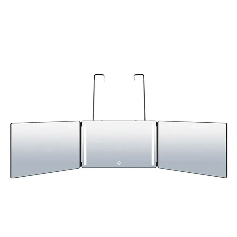 LED 3-Way Trifold Haircut Mirror