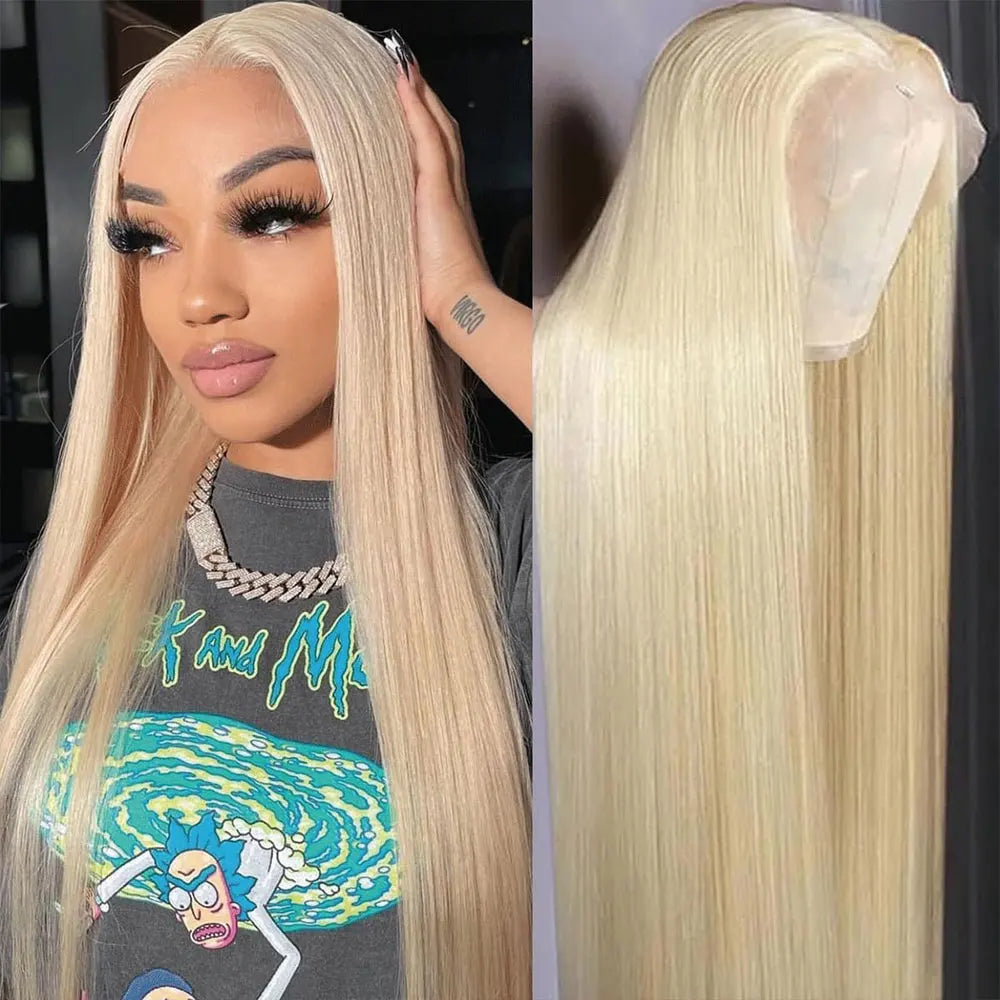 Blonde Wig Straight 613 Hd Lace Frontal Wig 13X6 13X4 Transparent Brazilian Straight Lace Front Wigs 30 34 Inch Human Hair