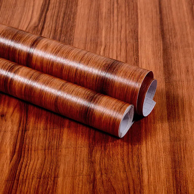 Wood Grain DIY Sticker PVC Self Adhesive Waterproof Wallpapers Renovation Furnitures Wall Stickers Home Decor Sticky Paper Decal