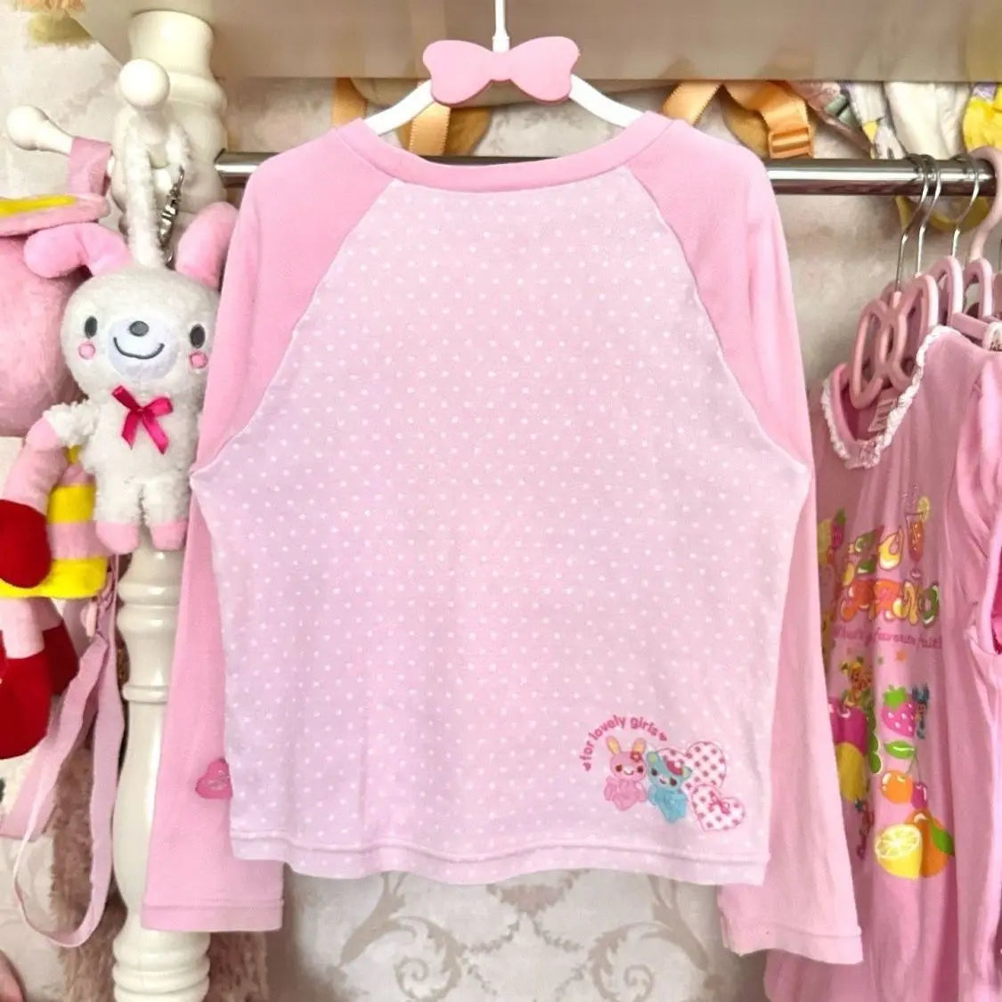 Y2k Japanese Childlike Sweet Cute Cartoon Print Long-Sleeve T-Shirt Women Tops Aesthetic Clothes Harajuku Kawaii T Shirts New