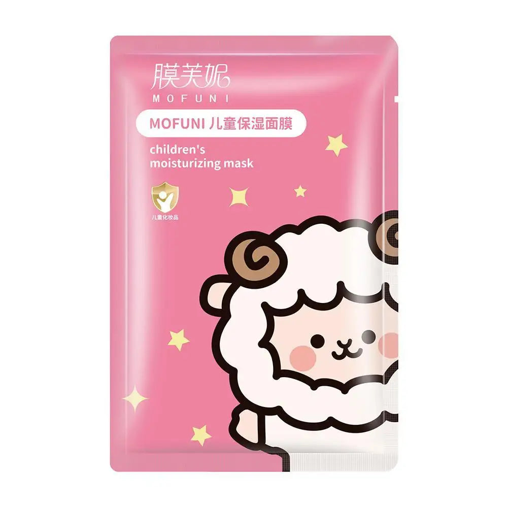 1/5PCS Children's Fruit Cartoon Mask Hydrating Moisturizing Gentle Nourishing Cartoon Animal Face Mask Stickers For Kids