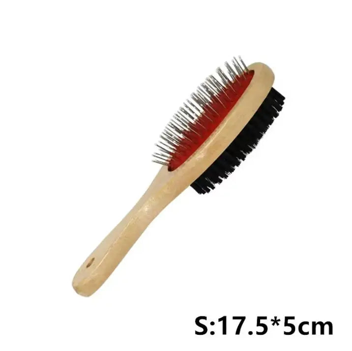 1PCs Pet Comb Grooming Double-sided Pet Comb Big Dog Brush Beauty Comb for Cats Dogs Hair Wooden Removal Soft Brush Dog Supplies