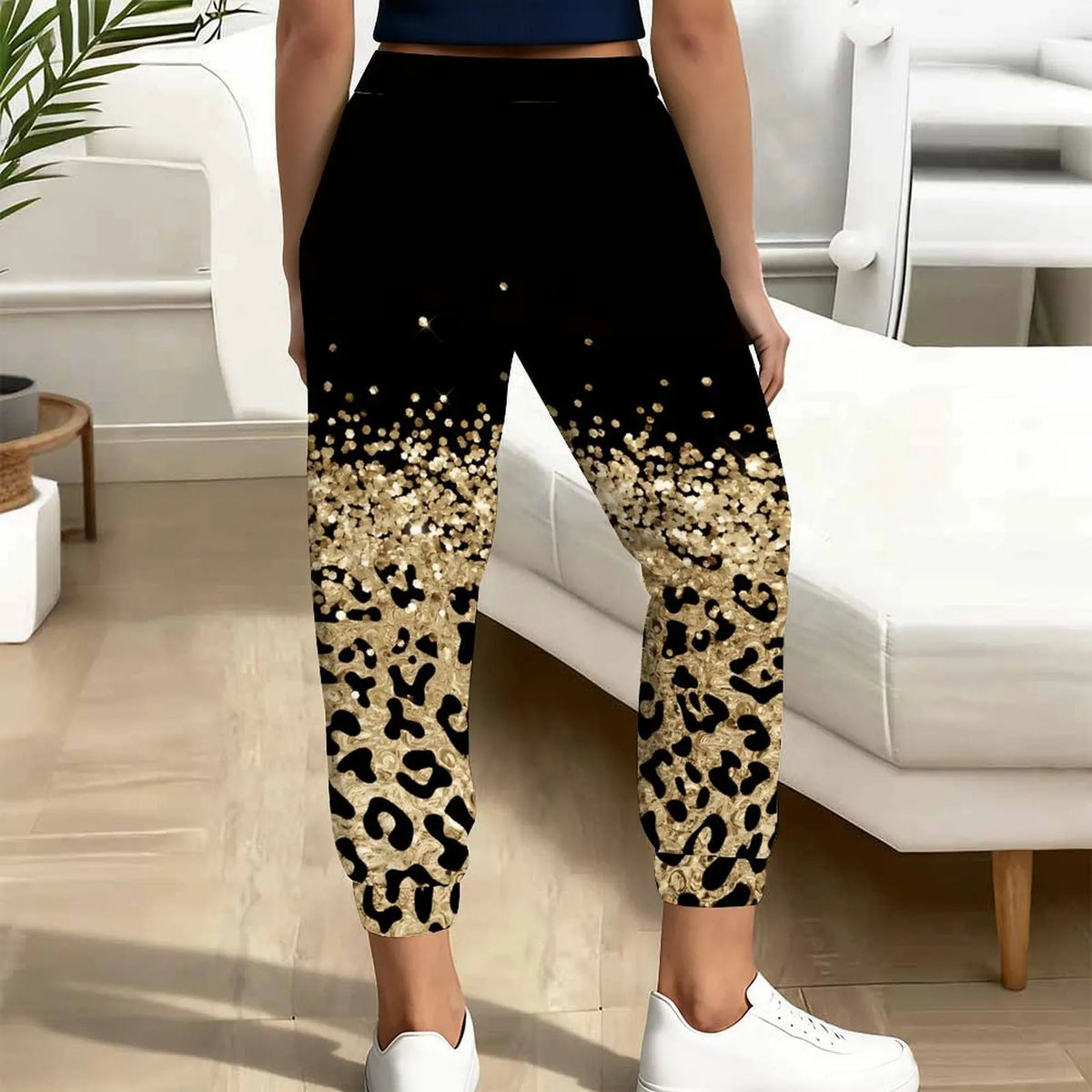 Everyday Casual Wear Women's Casual Starlight Dot Print Drawstring Pocket Pants Classic Women's Casual Jogger Pants