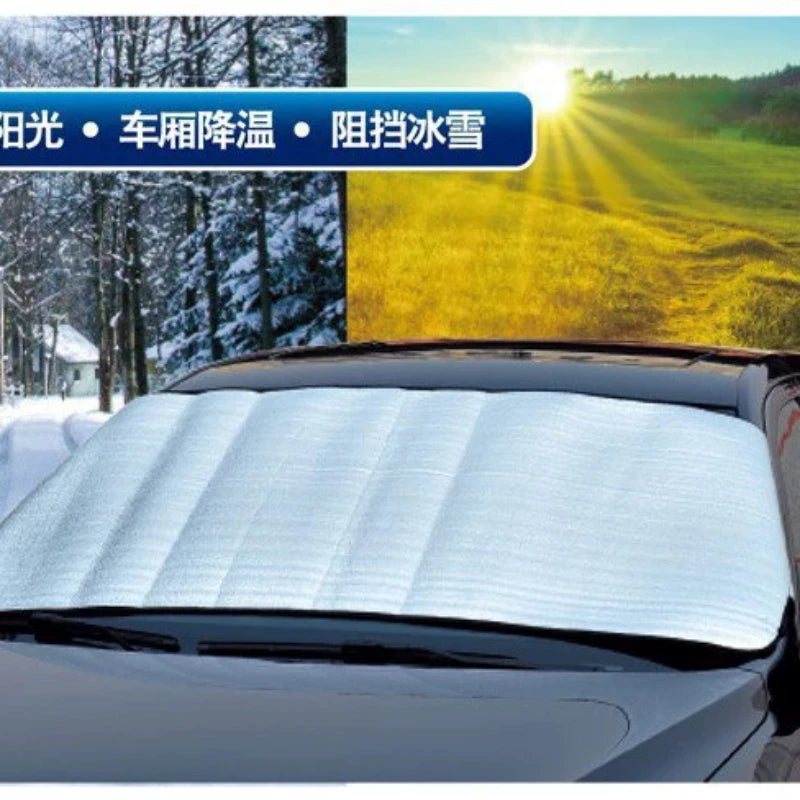 New 150cm X 70cm Universal Car Front Windshield Cover Auto Sunshade Snow Ice Protection Cover Winter Summer Windshield Shield