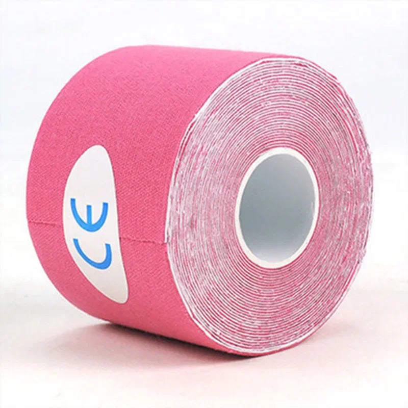 5 roll Kinesiology Sports Tape Athletic Strapping Gym Tennis Fitness Running Bandage Knee Muscle Pain Relief Knee Pads Care
