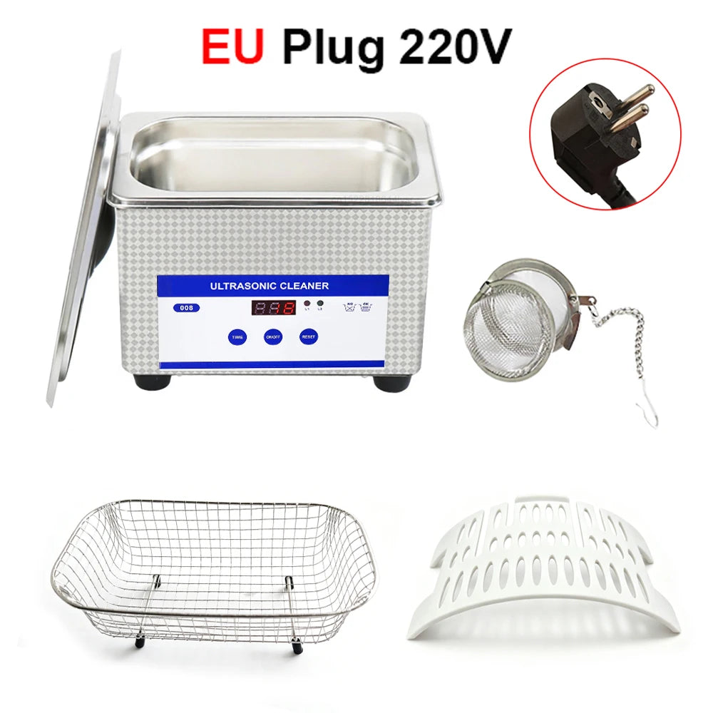 Ultrasonic Cleaner Ultrasound Glasses Jewelry Cleaner 40KHZ High Frequency Ultrasonic Washing Bath for Glasses Jewelry Cleaning