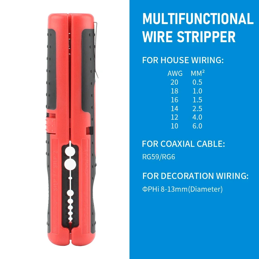 1pcs Electrical Wire Stripper Pen Rotary Coax Coaxial Cable Wire Pen Cutterl Round Grip Spring Lever Network Cable Stripper