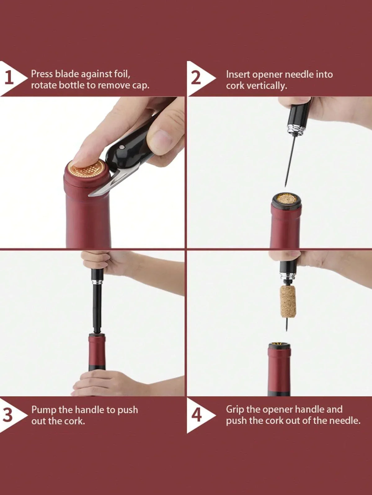 CLITON Air Pressure Wine Opener