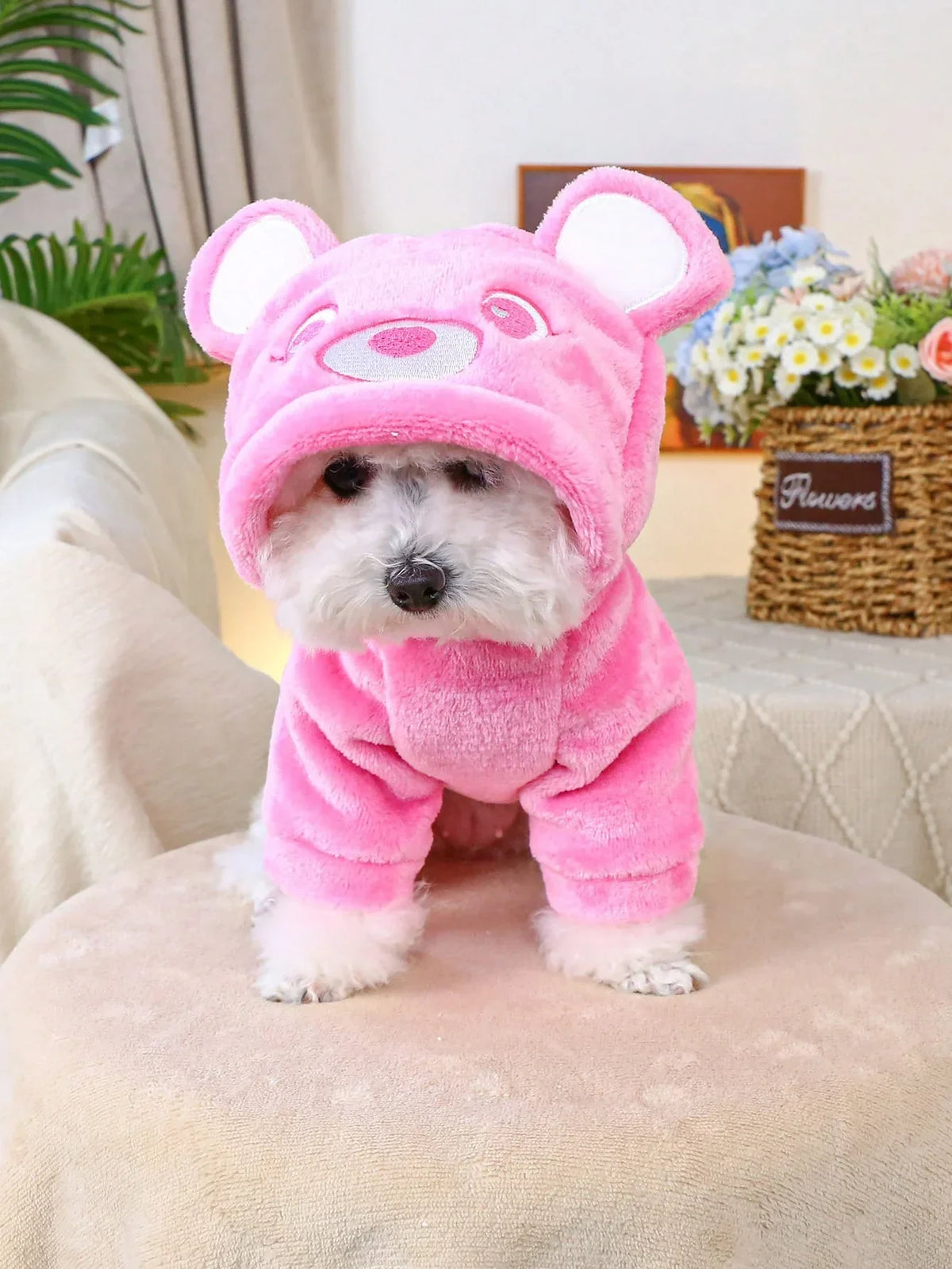 PETSIN Pink Bear Ear Hoodie