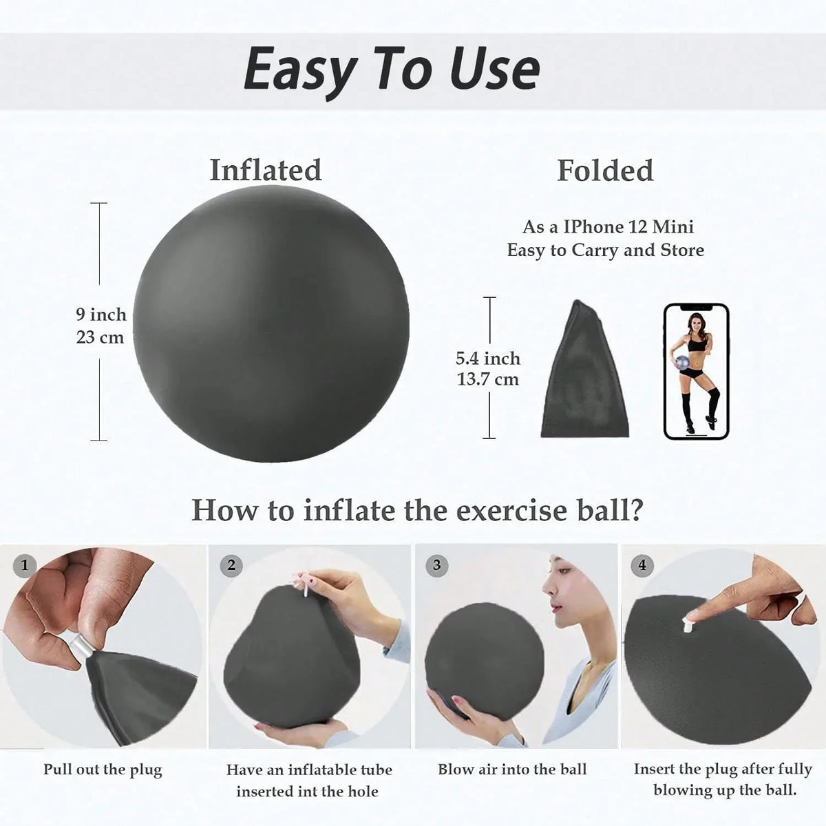 Purple Mini Yoga Pilates Exercise Ball