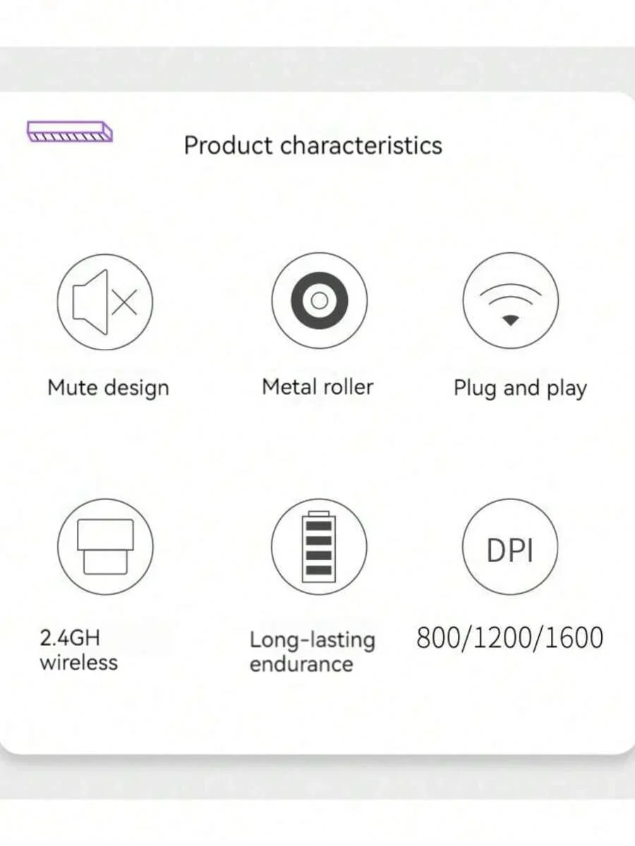 HP Wireless Mouse, Cute Silent, 2.4GHz Stable Connection