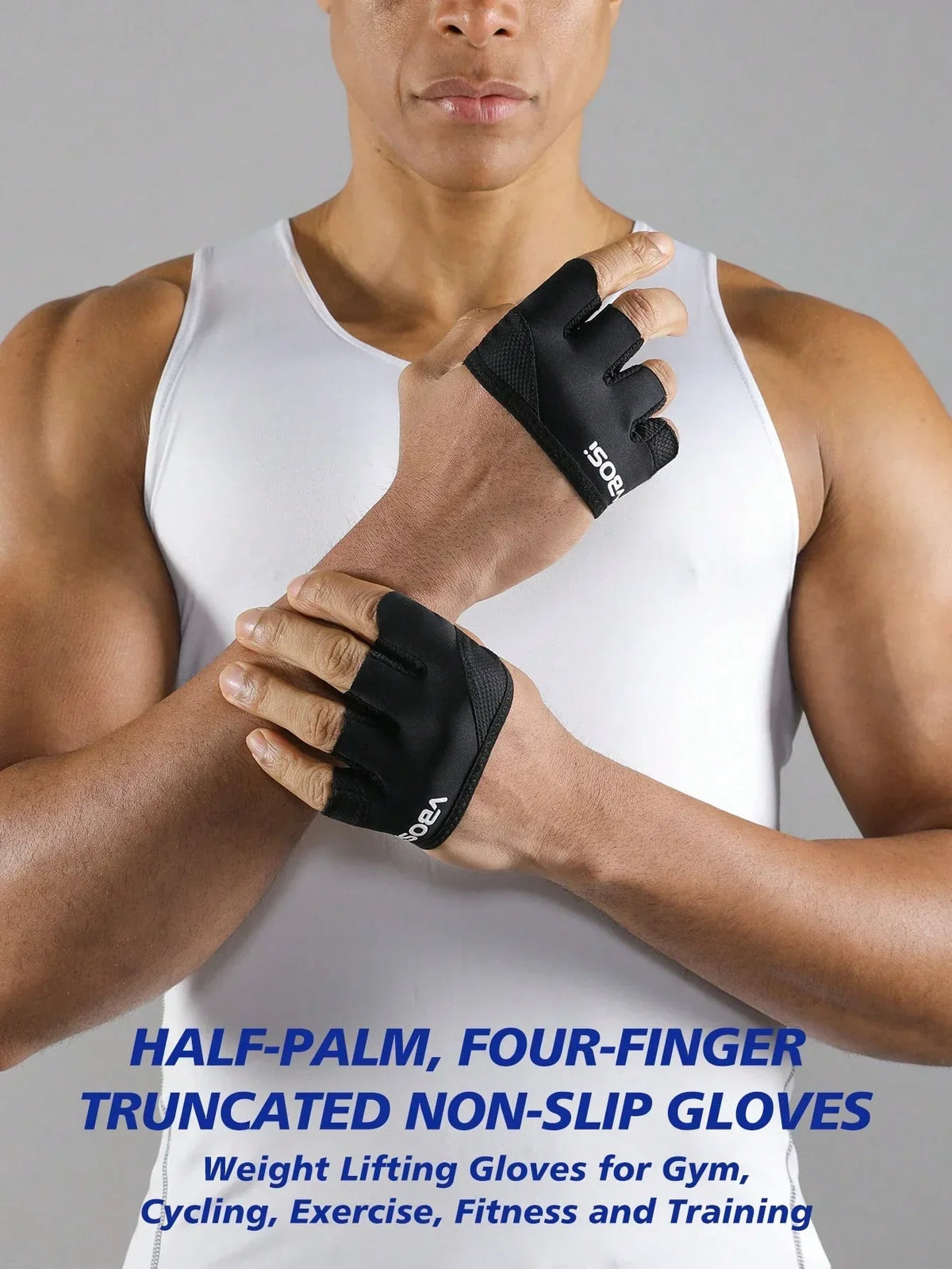 VBOSI Unisex Four-Finger Workout Gloves