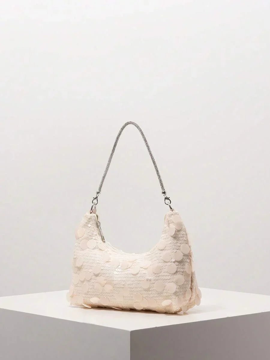 Random Pattern Shoulder Bag, Sequin Bag