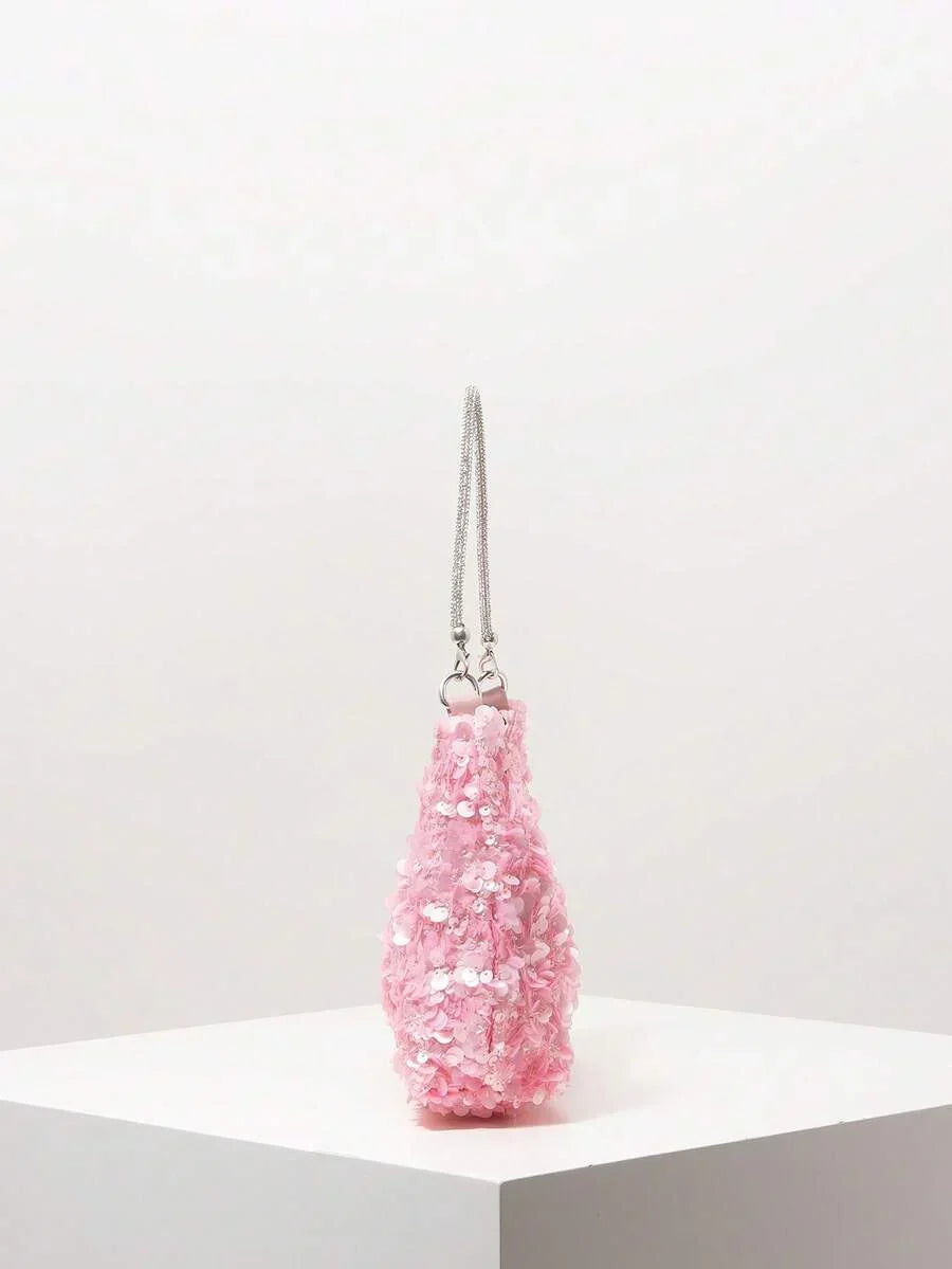 Random Pattern Shoulder Bag, Sequin Bag