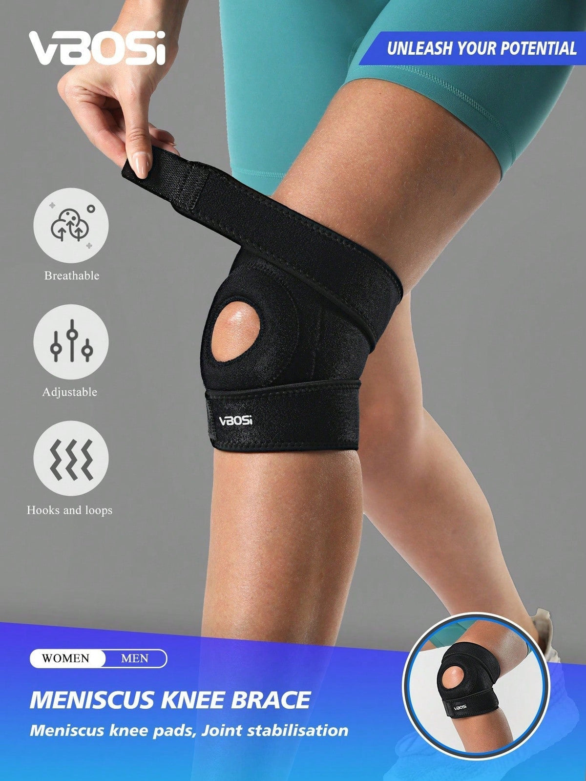 VBOSI Adjustable Knee Support Small