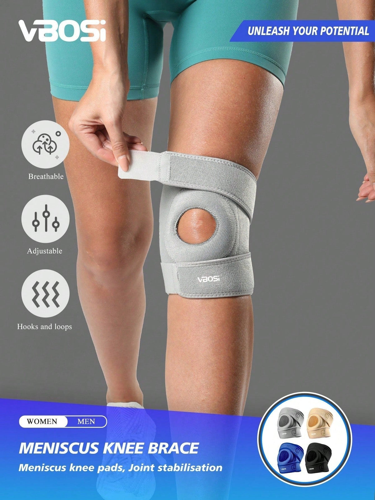 VBOSI Adjustable Knee Support Small