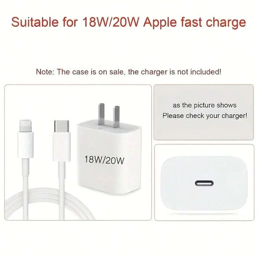 Pearl Design Charger Set, Includes Charging Cable Protector