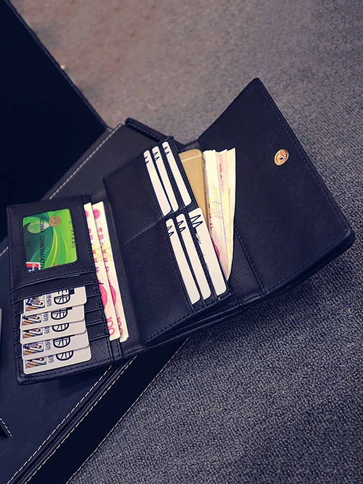 Rivet Decor Trifold Wallet