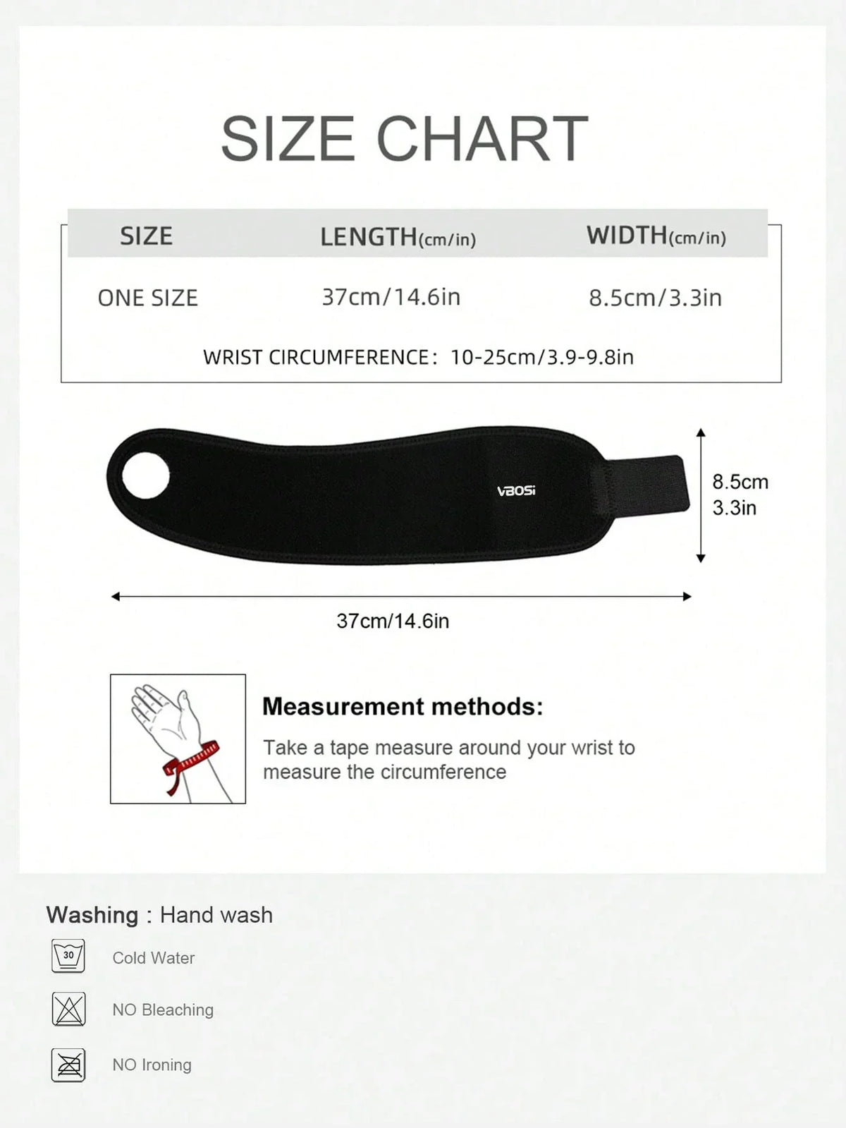 VBOSI Neoprene Adjustable Wrist Wrap