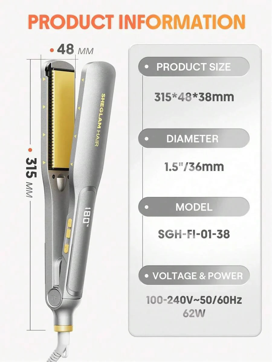 SHEGLAM HAIR Sleek Chic Wide Glide Straightener