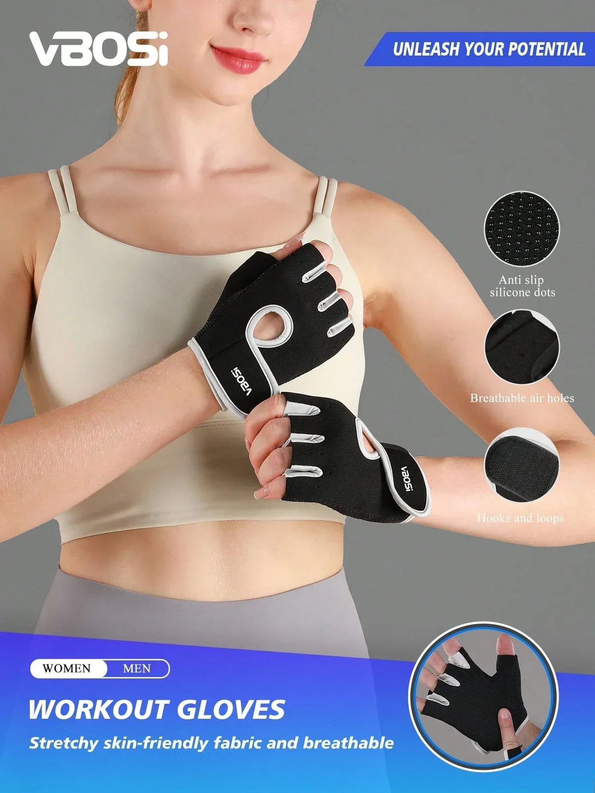Half Finger Sports Gym Gloves
