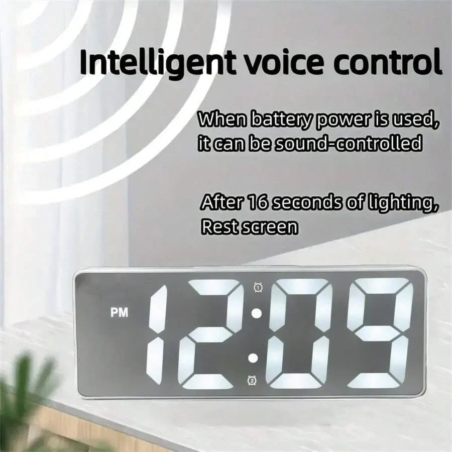 SOKANY 1pc Minimalist Mirror Alarm Clock
