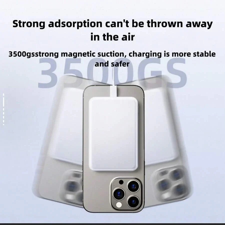 Fast Charging Magnetic Wireless Power Bank With MagSafe Ring Portable Charger