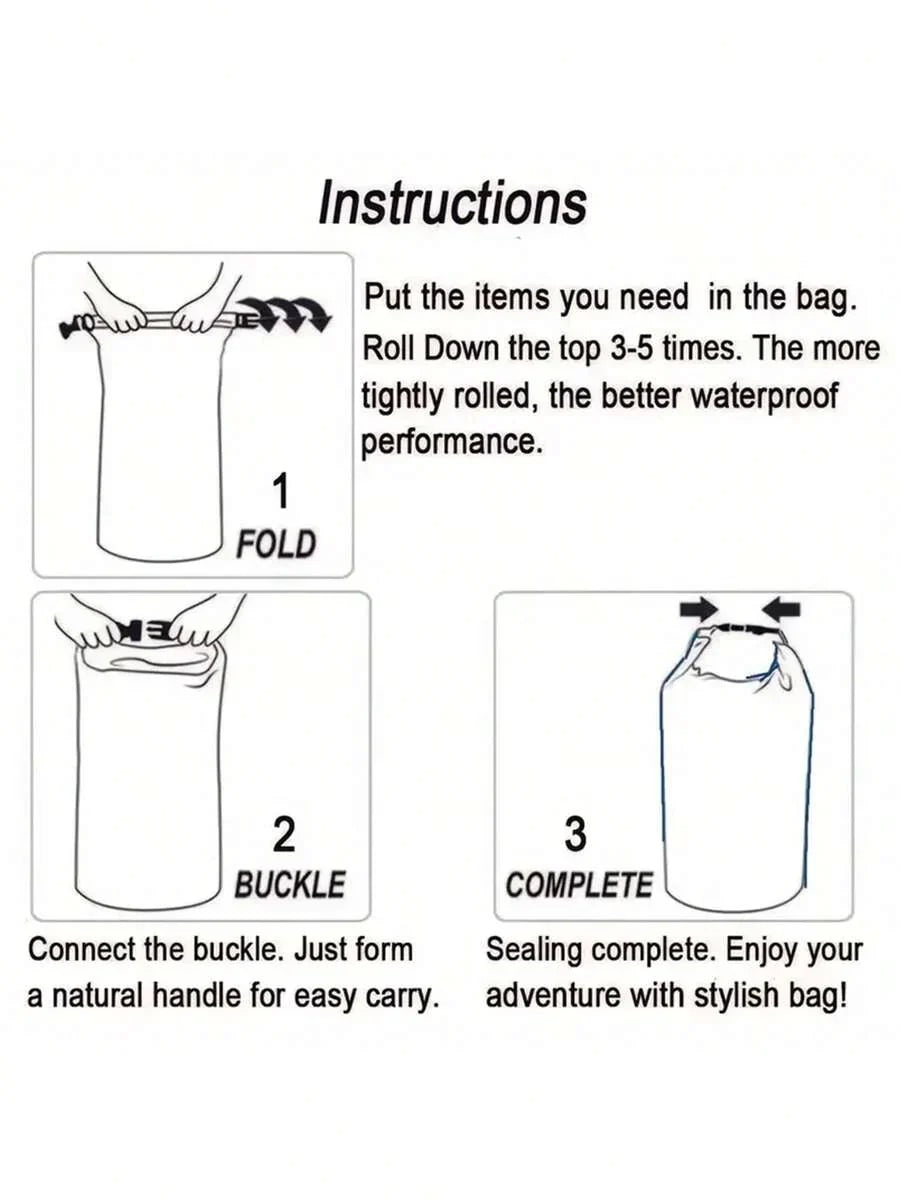 YESPACE Waterproof PVC Dry Bag Backpack With Mesh Pocket