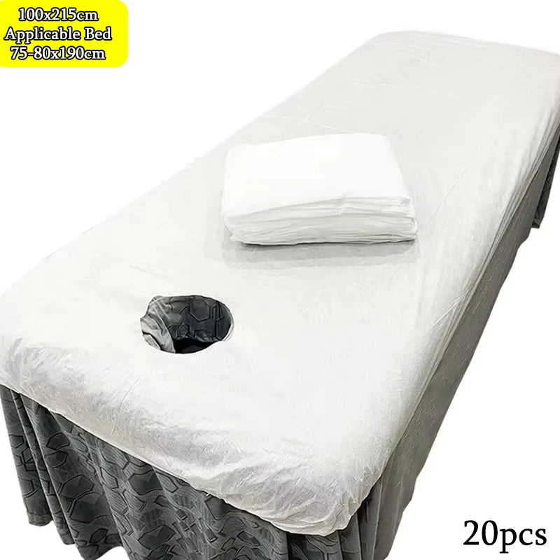 5/10/20Pcs Disposable Elastic Breathable Non-Woven Bed Covers Spa Salon Clinic Bed Massage Shop Bedding Single-Use 100*215cm