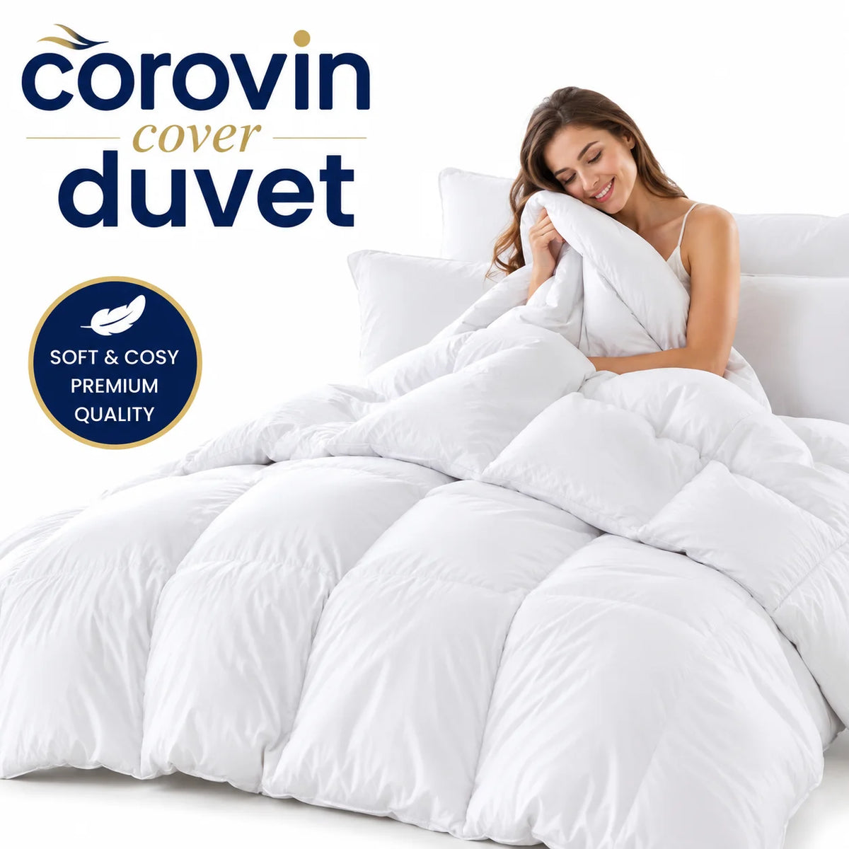Luxury Corovin Cover Duvet Quilt Soft Cosy Bedding 4.5 10.5 13.5 15 Tog Single Double King Super King