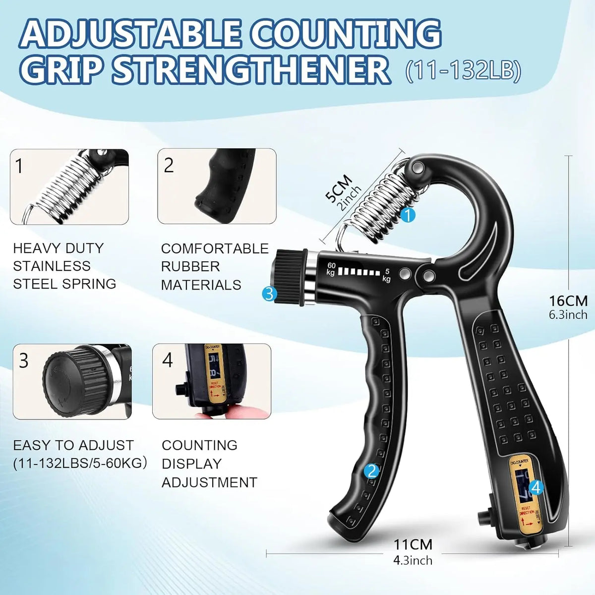 Adjustable Hand Grip Trainer Kit