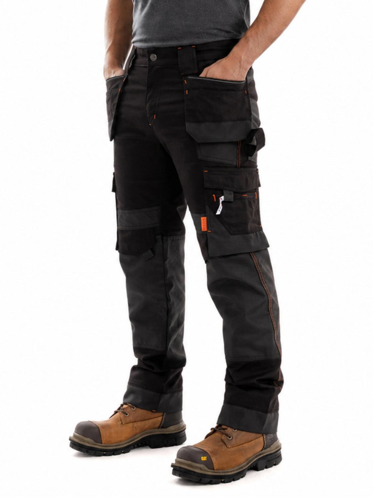 Men's Cargo Trousers Multi Pocket Casual Pants Heavy Duty Utility Joggers