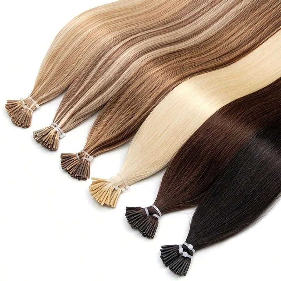 100g/Pack I Tip Hair Extensions 26 Inch Straight I Tip Synthetic Hair High Temperature Fiber I Tip Hair Extensions For Women
