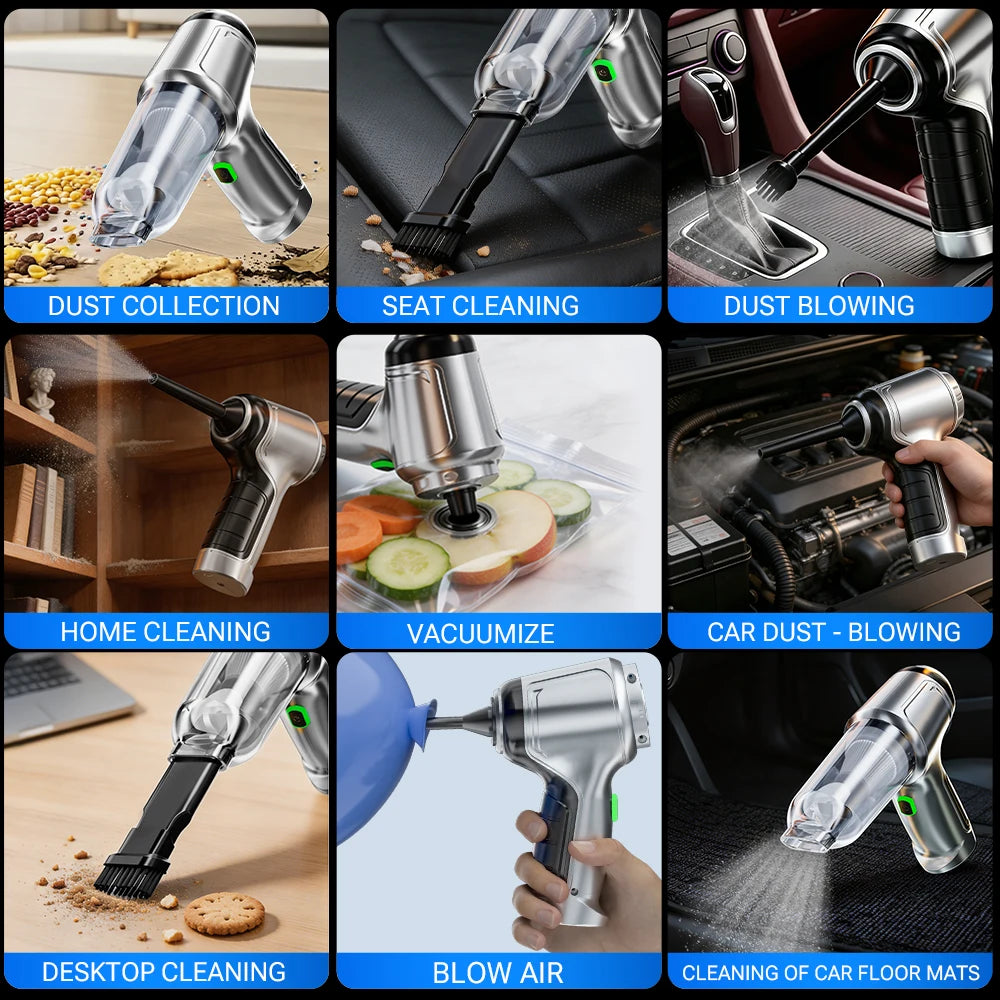 SZUK 15000PA Wireless Car Vacuum Cleaner Portable Cleaning Machine Cordless Cleaner Powerful HandHeld Mini Vacuum Cleaner
