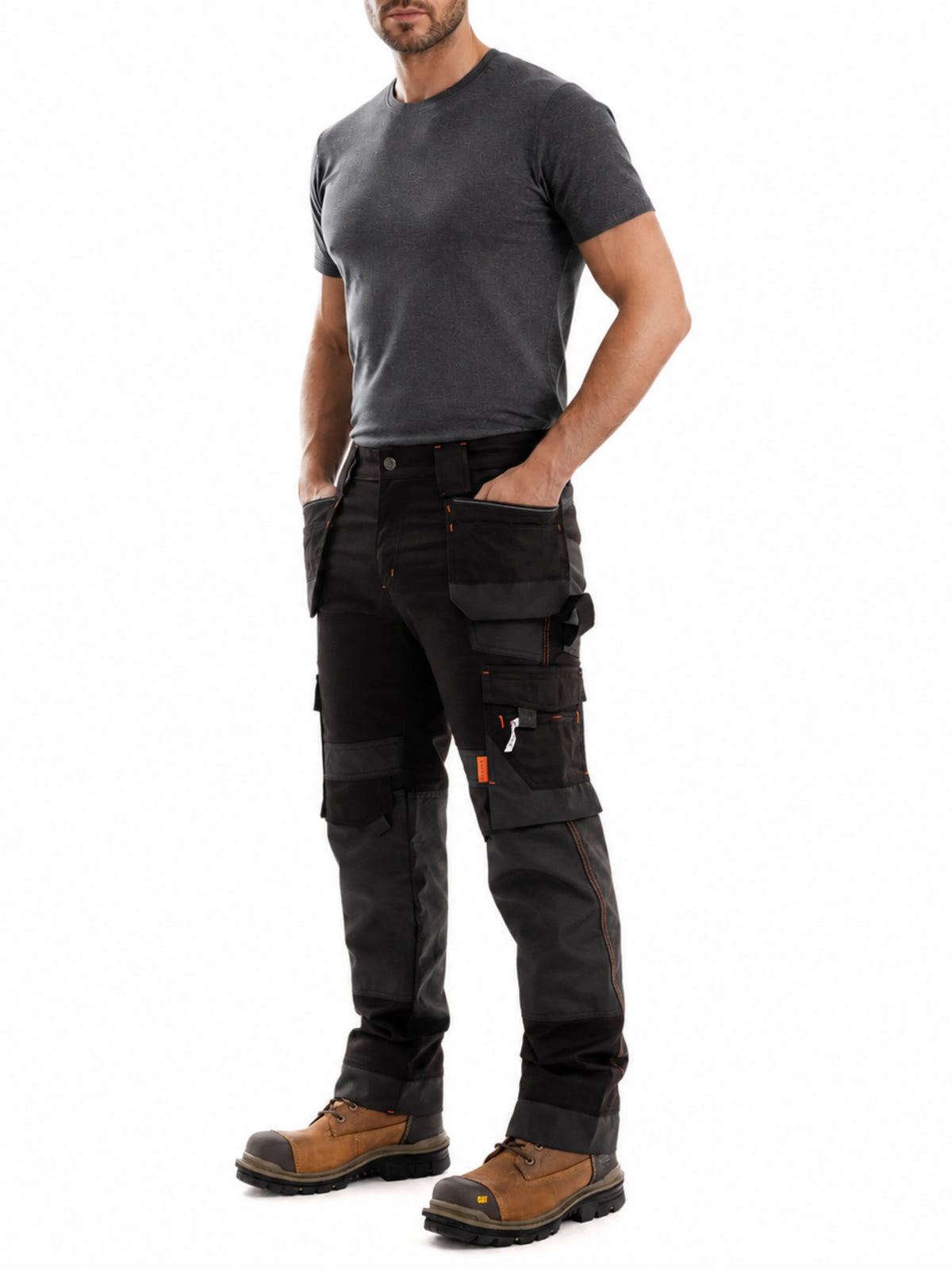 Men's Cargo Trousers Multi Pocket Casual Pants Heavy Duty Utility Joggers