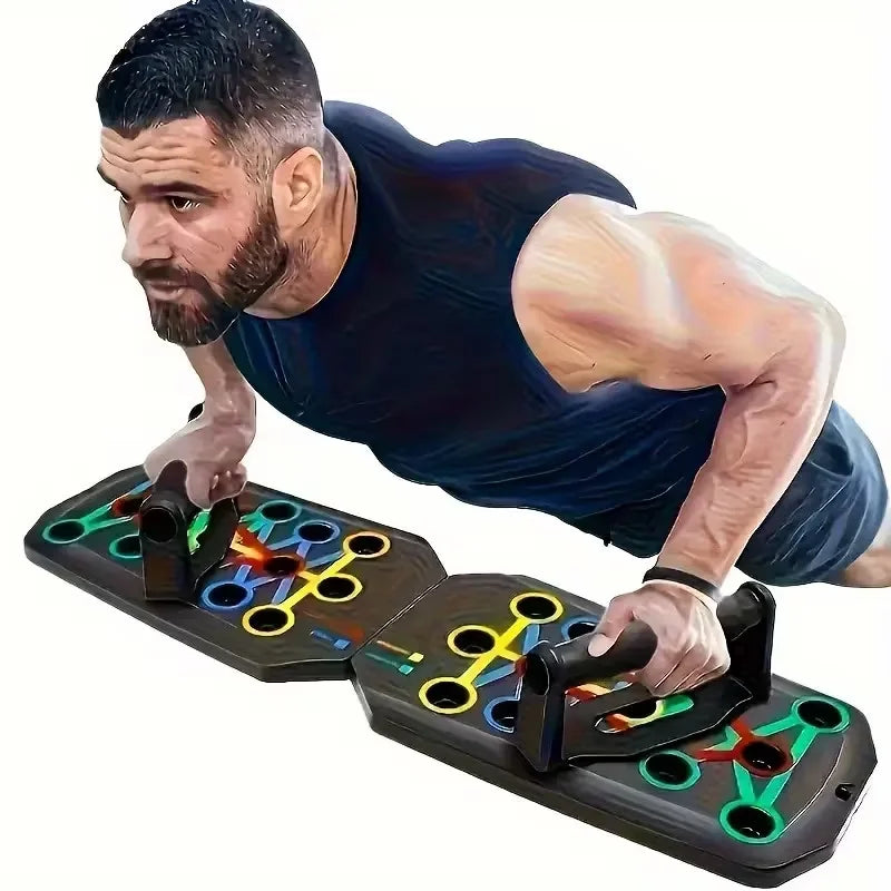 Portable Multifunctional Push-up Board Set Foldable Fitness Equipment For Chest Abdomen Arms And Back Training