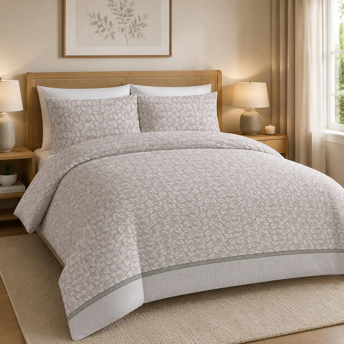 Luxury Printed Microfibre Duvet Cover Set with Pillowcase Soft Breathable Bedding Quilt Cover Single Double King Super King All Season