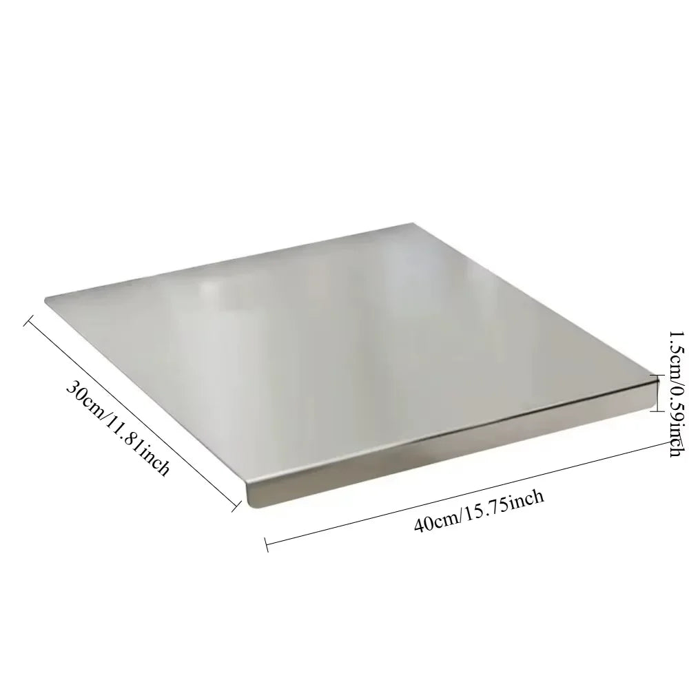 L-shaped Chopping Board Stainless Steel Large Size Doublesided Chopping Board Kitchen Tool Home Fruit Cutting And Kneading Panel